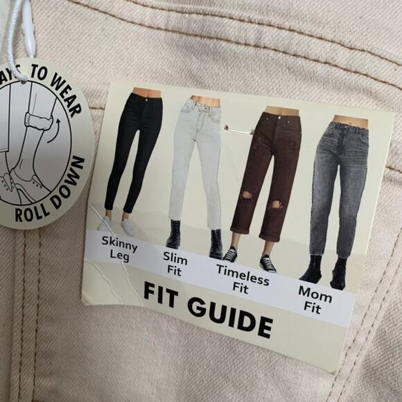 S.O.N.G High Rise Timeless Fit Cream Stretch Jeans - Picture 11 of 15